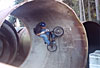 Clint, riding a full pipe.